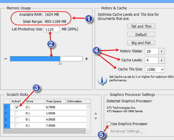 photoshop edit preferences